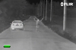 FLIR Scout BTS-XR Pro Thermal Night Vision Binocular at 100 Yards Distance