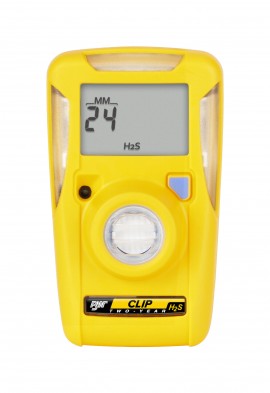 Honeywell BW Clip Series Single-Gas Detector, H&lt;sub&gt;2&lt;/sub&gt;S, 0 to 100 ppm, two-year-