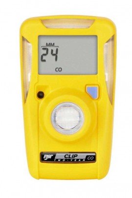 Honeywell BW Clip Series Single-Gas Detector with continuous monitoring, H<sub>2</sub>S, 0 to 100 ppm, two-year-