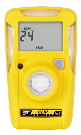 Honeywell BW Clip Series Single-Gas Detector, H&lt;sub&gt;2&lt;/sub&gt;S, 0 to 100 ppm, three-year-