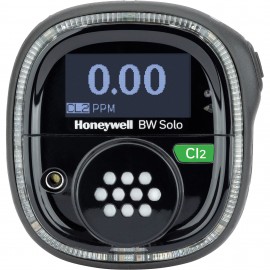 Honeywell BW Solo Single-Gas Detector with Bluetooth and black housing, Cl<sub>2</sub>, 0 to 50 ppm-