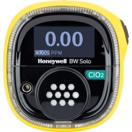 Honeywell BW Solo Single-Gas Detector with Bluetooth and yellow housing, ClO<sub>2</sub>, 0 to 1 ppm-