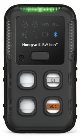 Honeywell BW Icon+ Series Multi-Gas Detector, O&lt;sub&gt;2&lt;/sub&gt;/SO&lt;sub&gt;2&lt;/sub&gt;, black-