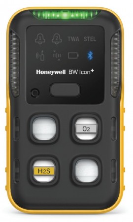 Honeywell BW Icon+ Series Multi-Gas Detector, O&lt;sub&gt;2&lt;/sub&gt;/H&lt;sub&gt;2&lt;/sub&gt;S, yellow-