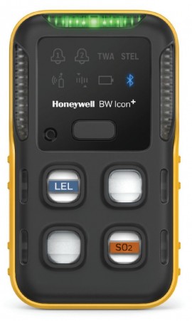 Honeywell BW Icon+ Series Multi-Gas Detector, %LEL(IR)/SO&lt;sub&gt;2&lt;/sub&gt;, yellow-