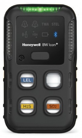 Honeywell BW Icon+ Series Multi-Gas Detector, %LEL(IR)/H&lt;sub&gt;2&lt;/sub&gt;S/SO&lt;sub&gt;2&lt;/sub&gt;, black-