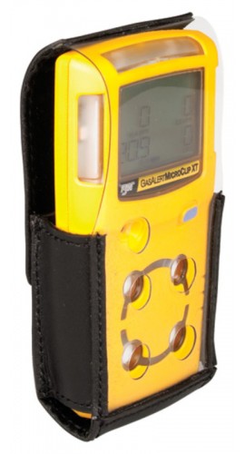 BW MC2-LC-1 Black Leather PVC Carrying Holster for GasAlertMicroClip XT -