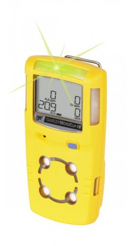 Honeywell BW MicroClip XL Series Multi-Gas Detector, O<sub>2</sub>/H<sub>2</sub>S, yellow-