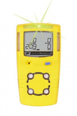 Honeywell BW MicroClip XL Series Multi-Gas Detector, O&lt;sub&gt;2&lt;/sub&gt;/LEL/CO, yellow-