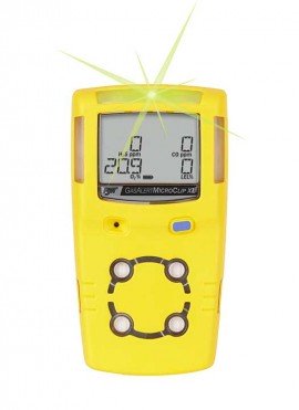 Honeywell BW MicroClip XL Series Multi-Gas Detector, O<sub>2</sub>/LEL/CO/H<sub>2</sub>S, yellow-