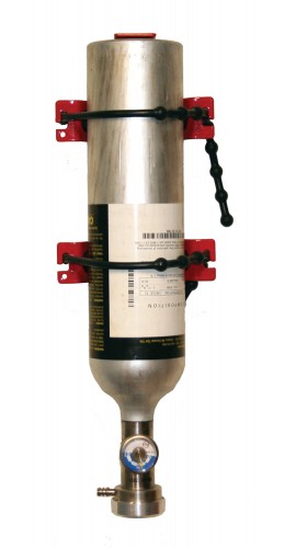 BW MK-CG2-34B Wall Mount for 34 L Gas Cylinder, Black-
