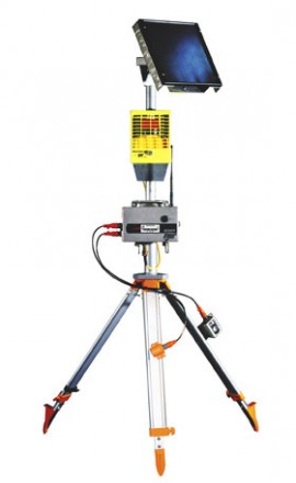 BW TRIPOD2 Folding field tripod with M1781 bracket - holds detector, sensor(s) and 20 watt solar panel-