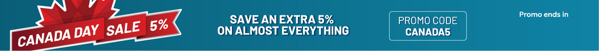 Canada Day Promotion - Save 5% on almost everything with promo code CANADA5